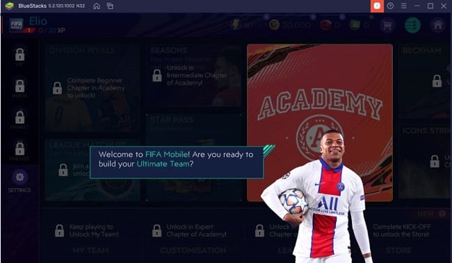 Capture d'écran de la présentation de FIFA Soccer