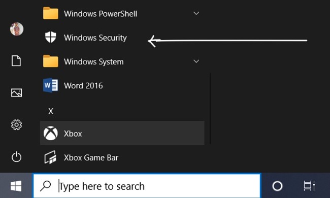 Microsoft Security Essentials Windows button