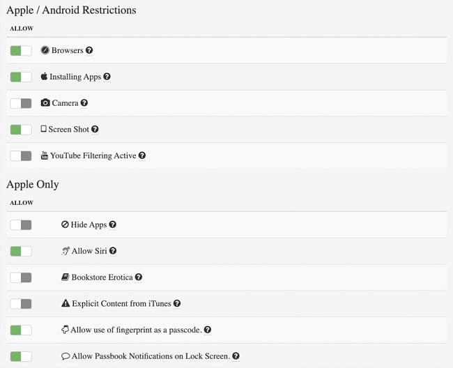 Netsanity Apple and Android restrictions