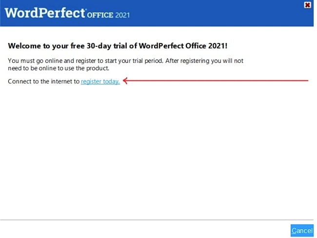 WordPerfect Office installation process