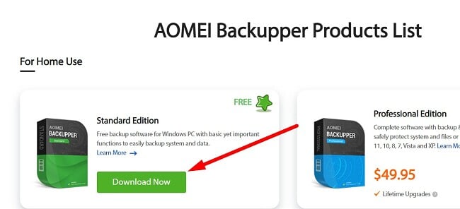 AOMEI Backupper free download