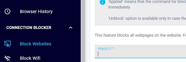 Block websites