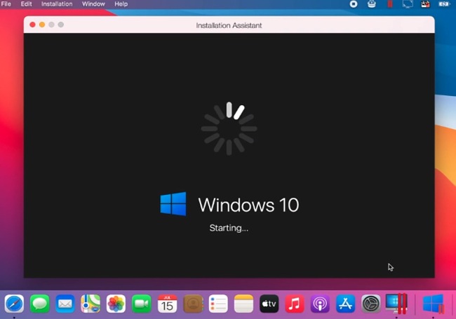 Parallels Desktop Windows 10 installation