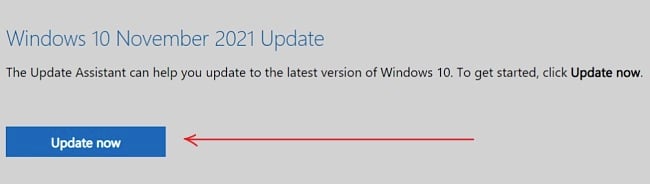 Windows 10 update screenshot