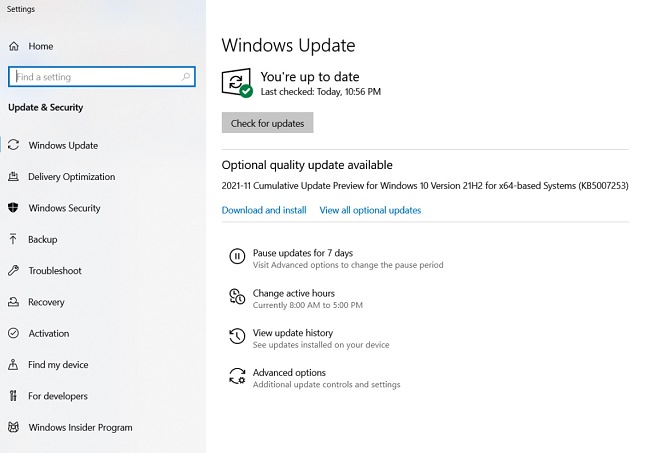 Windows 10 updates