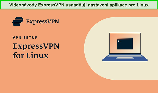 Snímek obrazovky průvodce nastavením ExpressVPN pro aplikaci Linux.
