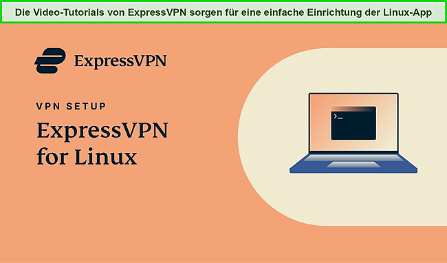 Screenshot der ExpressVPN-Einrichtungsanleitung für die Linux-App.