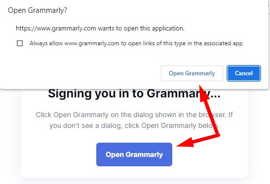 Open Grammarly