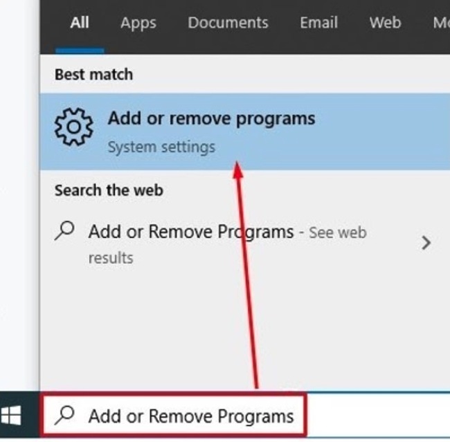 Krisp add or remove programs