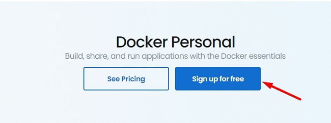 Docker Personal for free