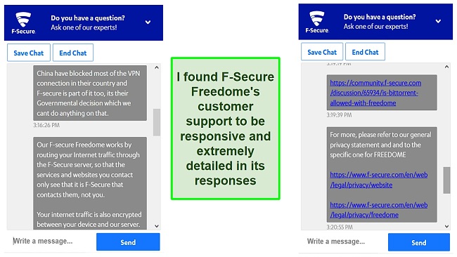 F-secure support chat