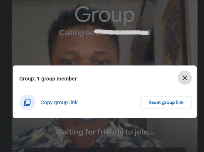 Google Duo group call screenshot