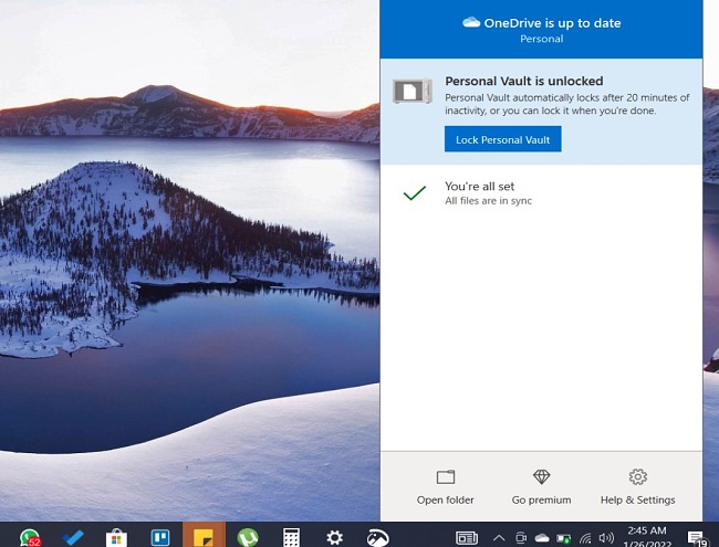 Microsoft OneDrive interface screenshot
