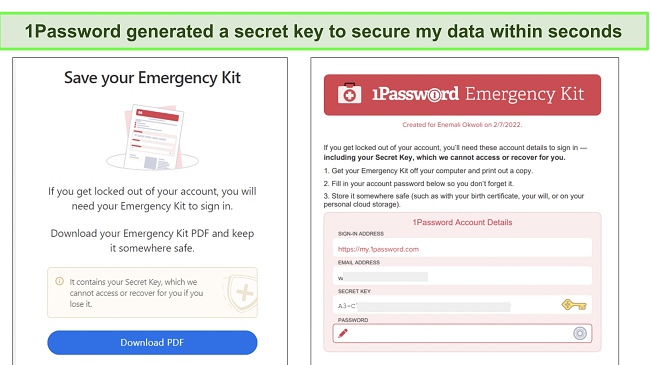 1Password Emergency Kit