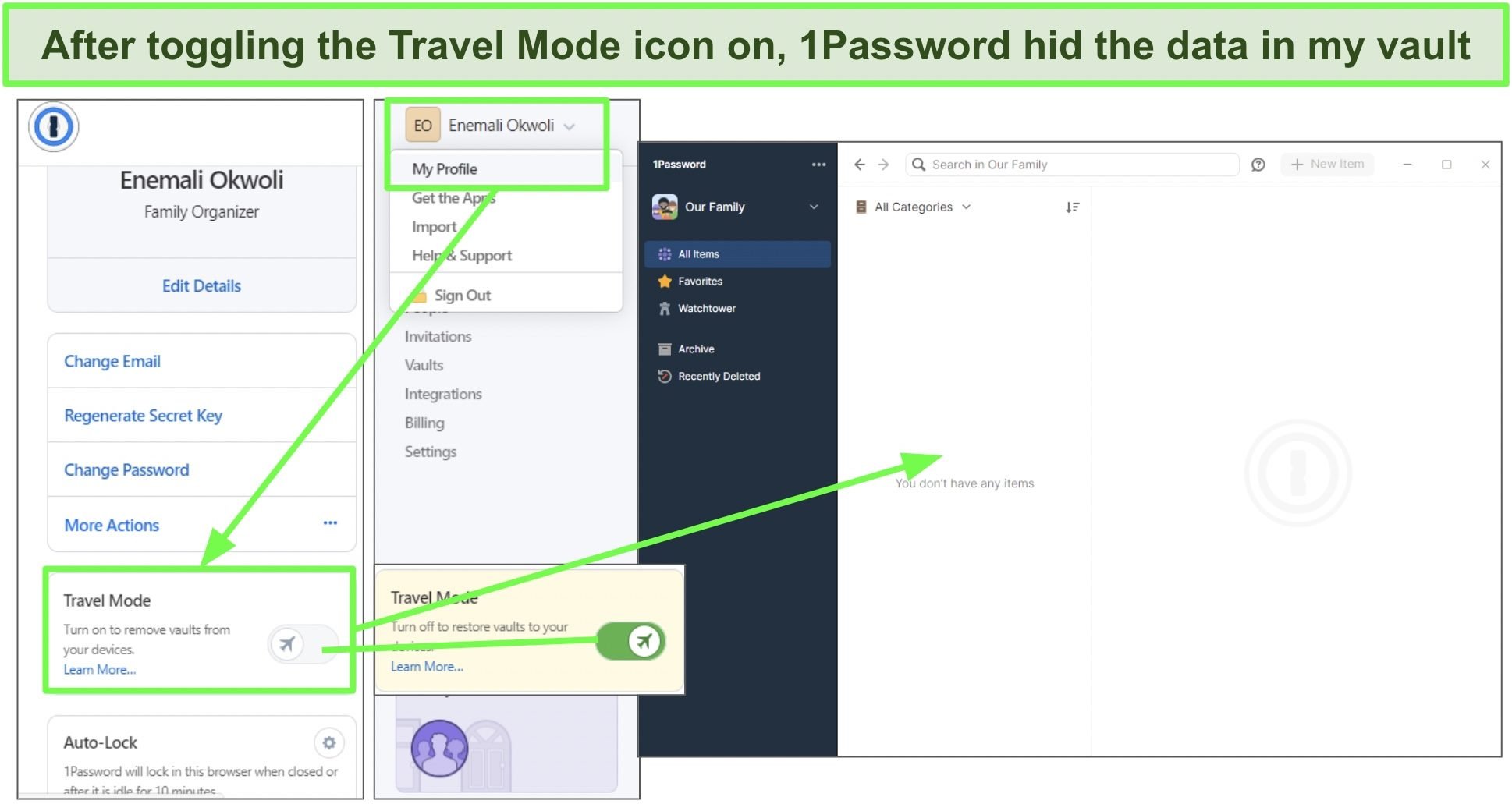 1Password has TravelMode