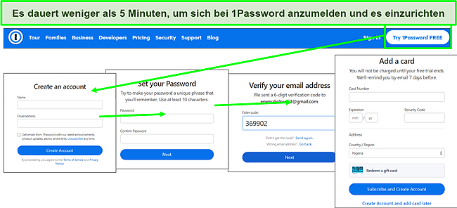 1Password ist einfach einzurichten.