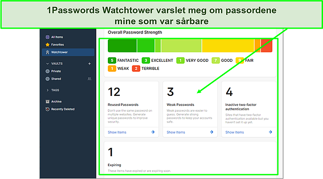 1Password har en Watchtower-funksjon.