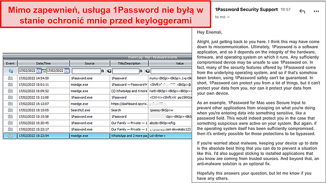 1Problem z keyloggerem hasła.