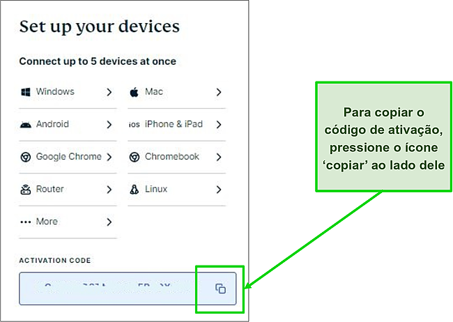 Captura de tela da página de pedido da ExpressVPN e da página de confirmação.