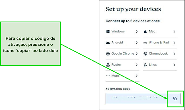 Captura de tela da página de pedido da ExpressVPN e da página de confirmação.