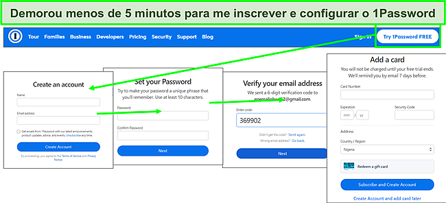 1Password é fácil de configurar.