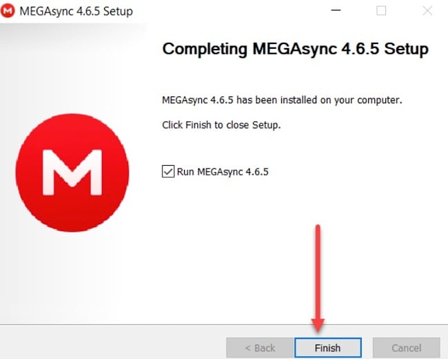 Mega installation screenshot