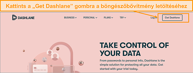 Képernyőkép a Dashlane letöltési linkjéről.