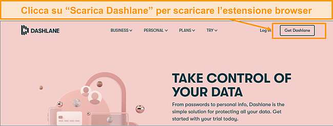 Screenshot del link per il download di Dashlane.