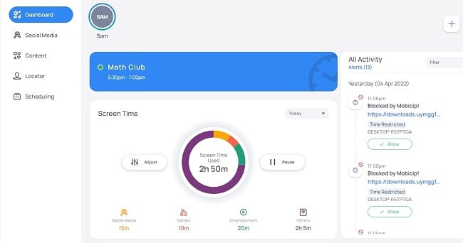 Mobicip-dashboard