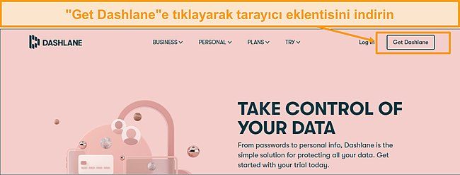 Dashlane indirme bağlantısının ekran görüntüsü.