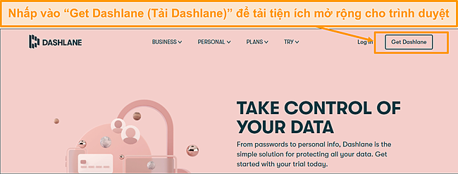 Ảnh chụp màn hình liên kết tải xuống Dashlane.