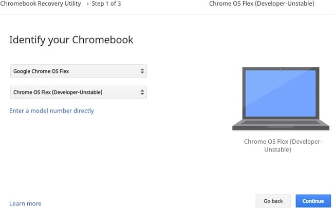 Chrome OS Flex identify screenshot