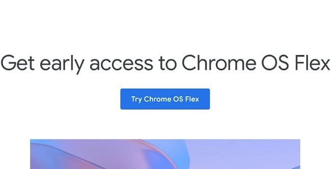 Chrome OS Flex get early access button screenshot