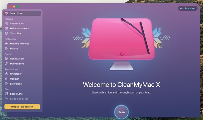 CleanMyMac X scan page screenshot