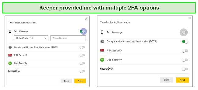 Keeper Password Manager 2FA