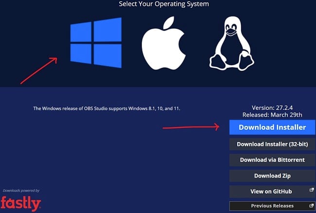 تحميل لقطة شاشة OBS Studio