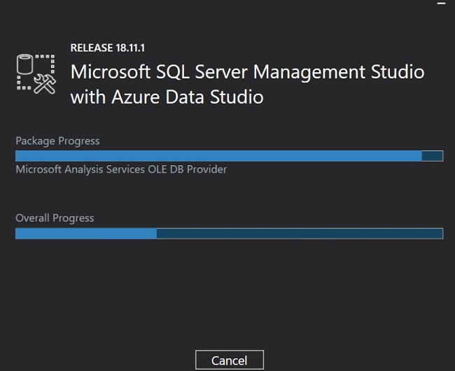SQL Server Management Studio installation process screenshot