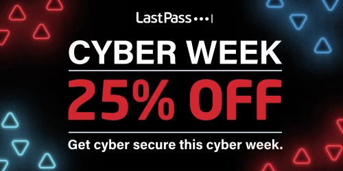 Banner for Last Pass Cyber Monday deals