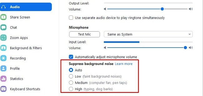 Bark audio suppression sounds