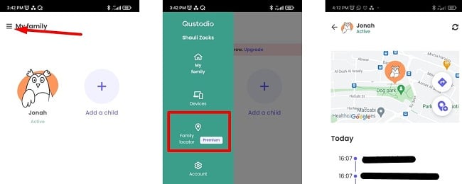 Qustodio location tracker