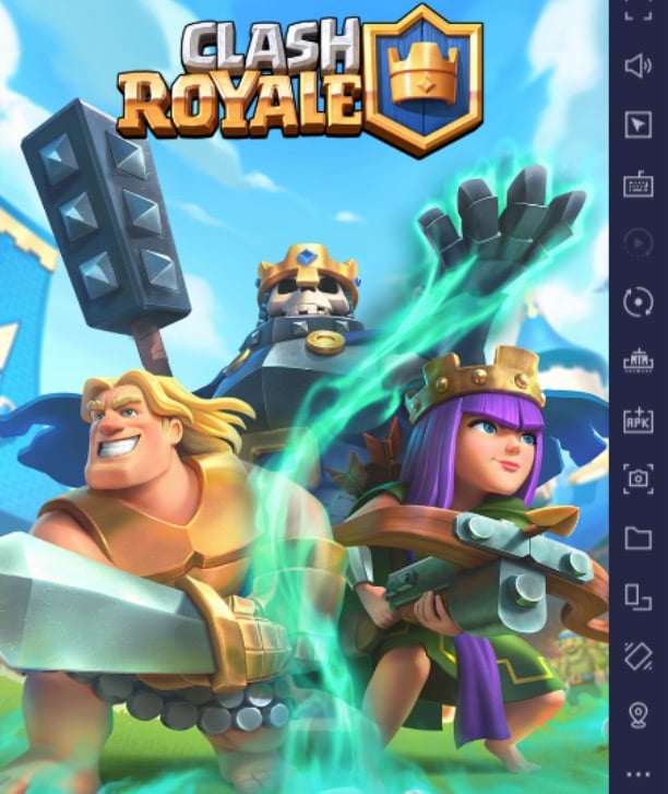 Screenshot der Ladeseite von Clash Royale