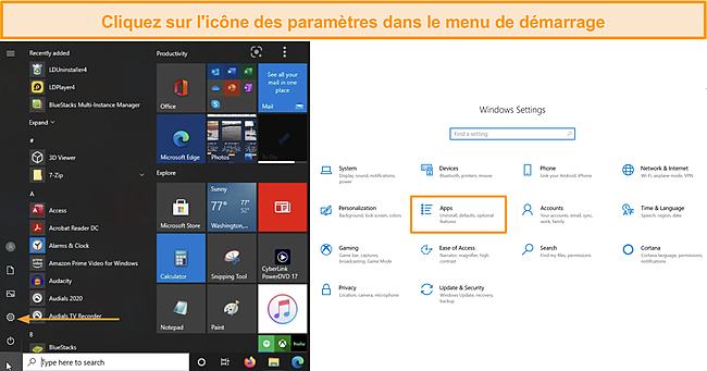 Allez dans Paramètres Windows et Applications et vous verrez la liste des programmes installés sur votre ordinateur.