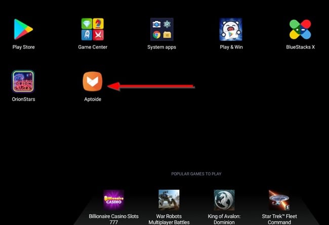 Aptoide app icoon screenshot