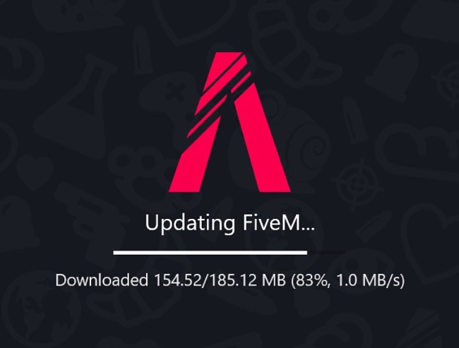 Captura de tela de atualização do FiveM