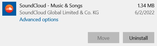 SoundCloud إلغاء لقطة الشاشة