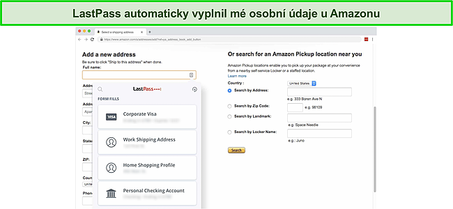 Snímek obrazovky na mě úplně zapůsobila funkce automatického vyplňování LastPass.