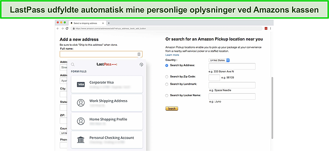 Skærmbillede af Jeg var grundigt imponeret over LastPass's autofyld-funktion.