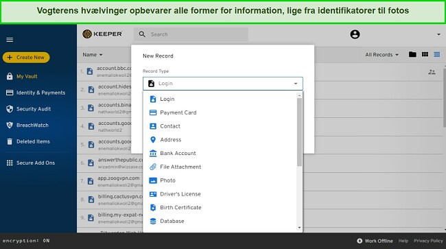 Beskyttende familieadgangskodehåndterere: Keeper, Vault, Information