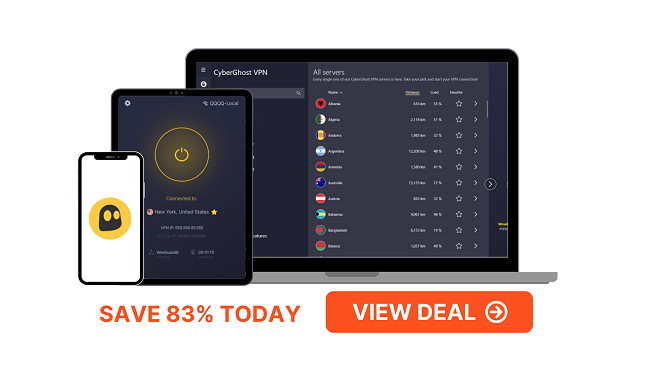 CyberGhost VPN general UI