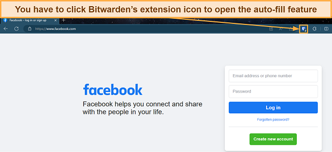 Screenshot of Bitwarden Review: Auto-Fill Feature.